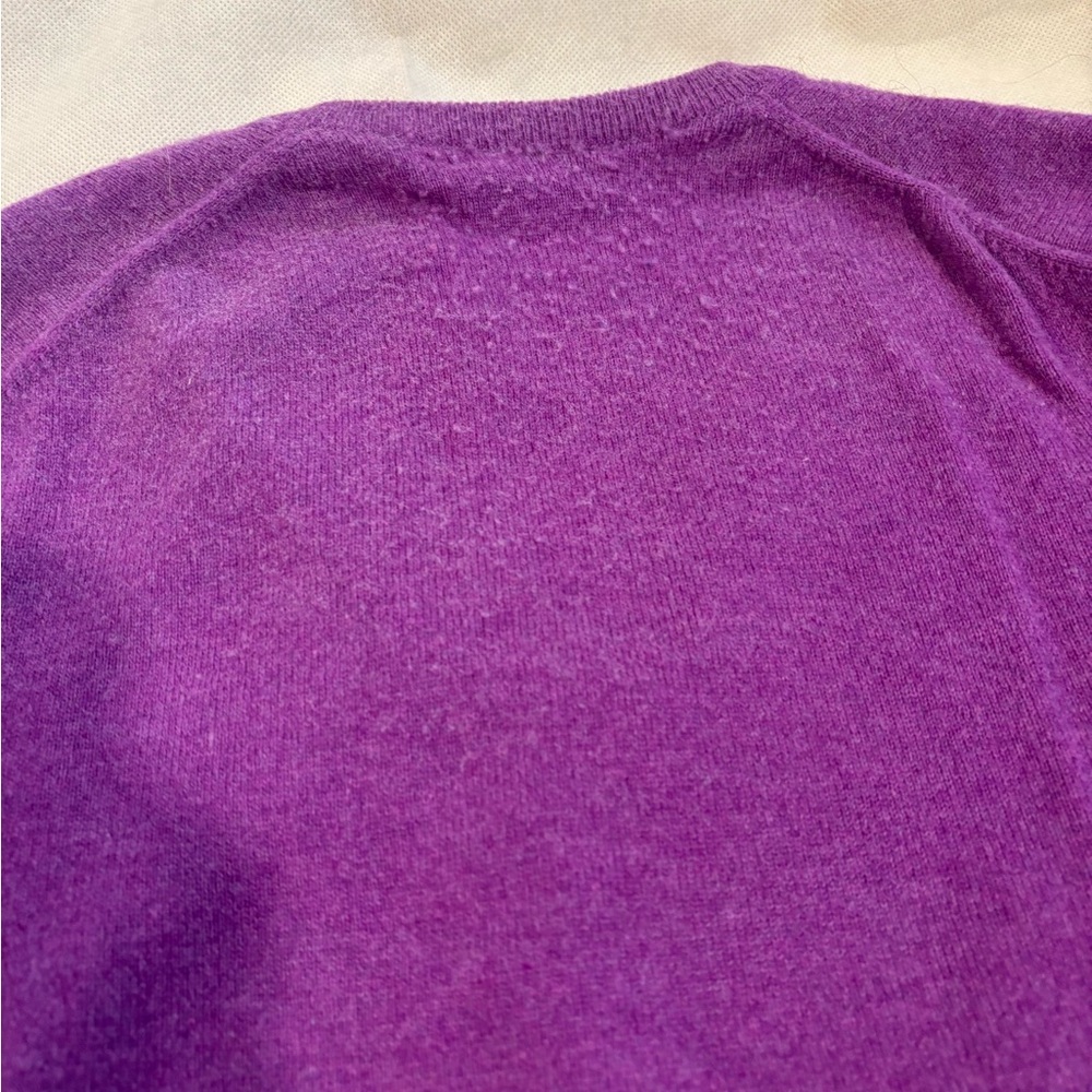 Johnston of Elgin Purple Cashmere Sweater - Picture 7 of 7